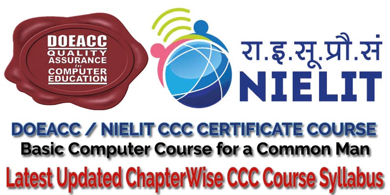 Latest Doeacc Nielit Ccc Course Syllabus 19 Examination Pattern